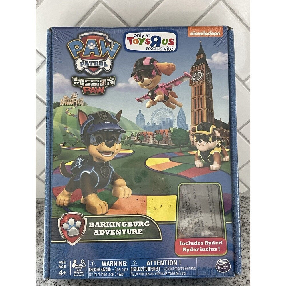 PAW Patrol Mission PAW Barkingburg Board Game 2016 Toys R Us Exclusive Sealed